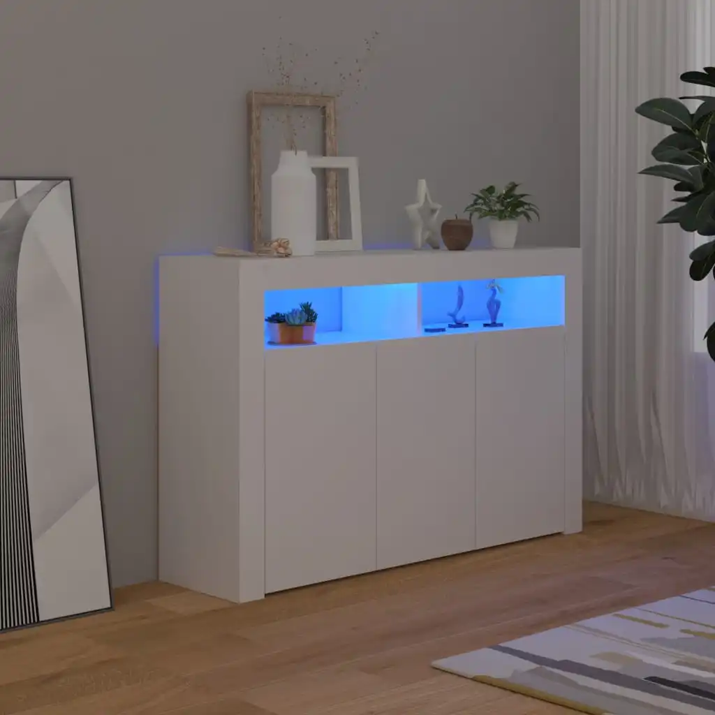 

Buffet with LED lights White 115,5x30x75 cm