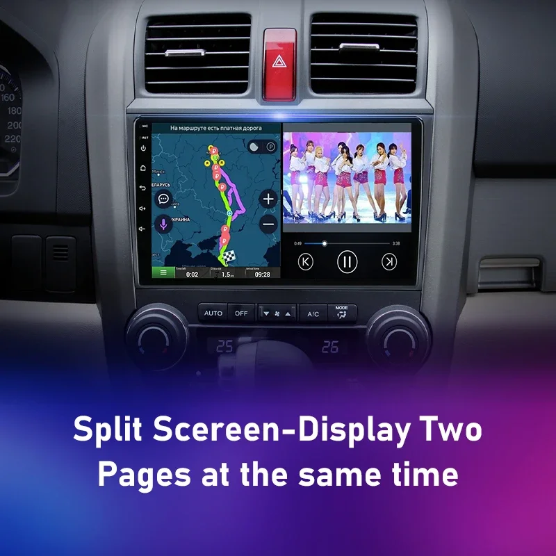 Android 12 Srnubi Carplay dla Hondy CR-V 3 RE CRV 2007-2011 Radio samochodowe Multimedialny odtwarzacz wideo Nawigacja 2 Din GPS DVD Stereo