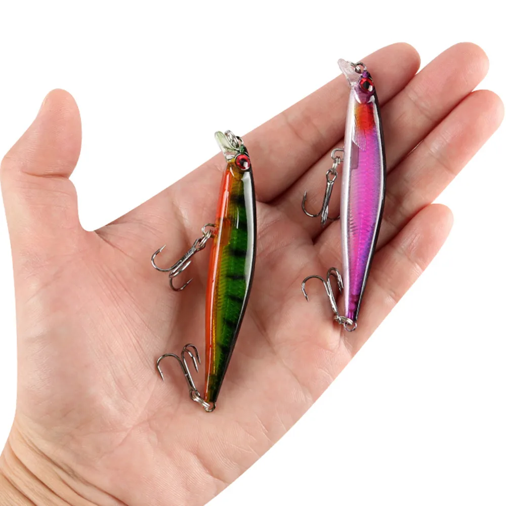 

1Pcs Minnow Fishing Lures 8cm 5.2g 3D Eyes Sinking Artificial Plastic Hard Bait Bass Wobblers Pesca Isca Carp Fishing Tackle