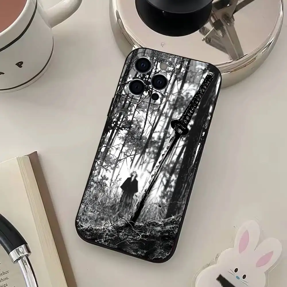 Фото Чехол для телефона Miyamoto V-Vagabond M-Musashi для iPhone 17, 16, 15, 14, 13, 12, 11, Plus, Pro, Max, Plus, XS, мягкий чехол из черного силикона №3