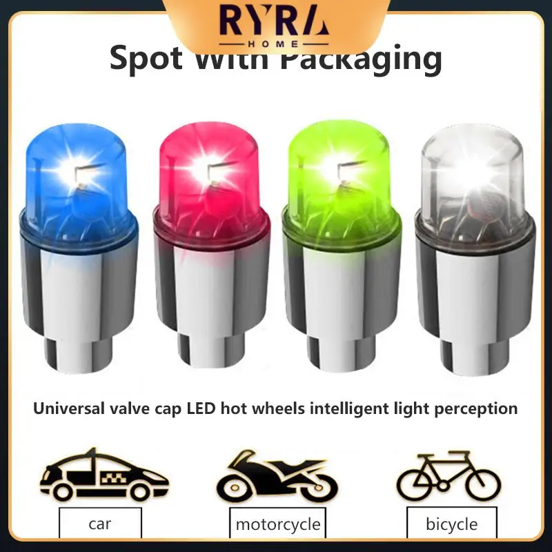 

2/3/5PCS Durable Car Auto Wheel Tire Air Valve Stem Led Light Cap Cover Wheel Lights Cap Rust Resistant Led Tire Valve Stem Caps