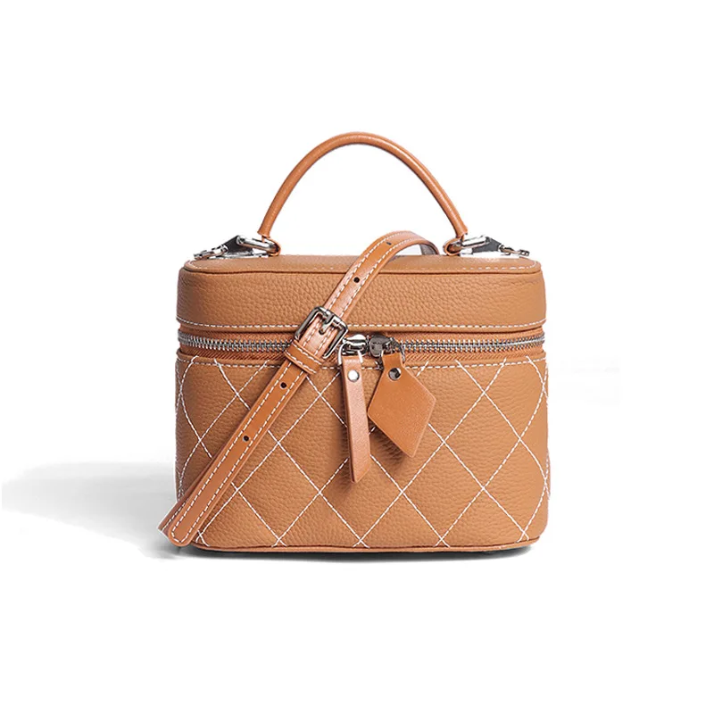 

Mini Crossbody Bags for Women 2023 Small Leather Cosmetic Bag Zip Shoulder Bag Handbags Luxury Cowhide Lipstick Bag