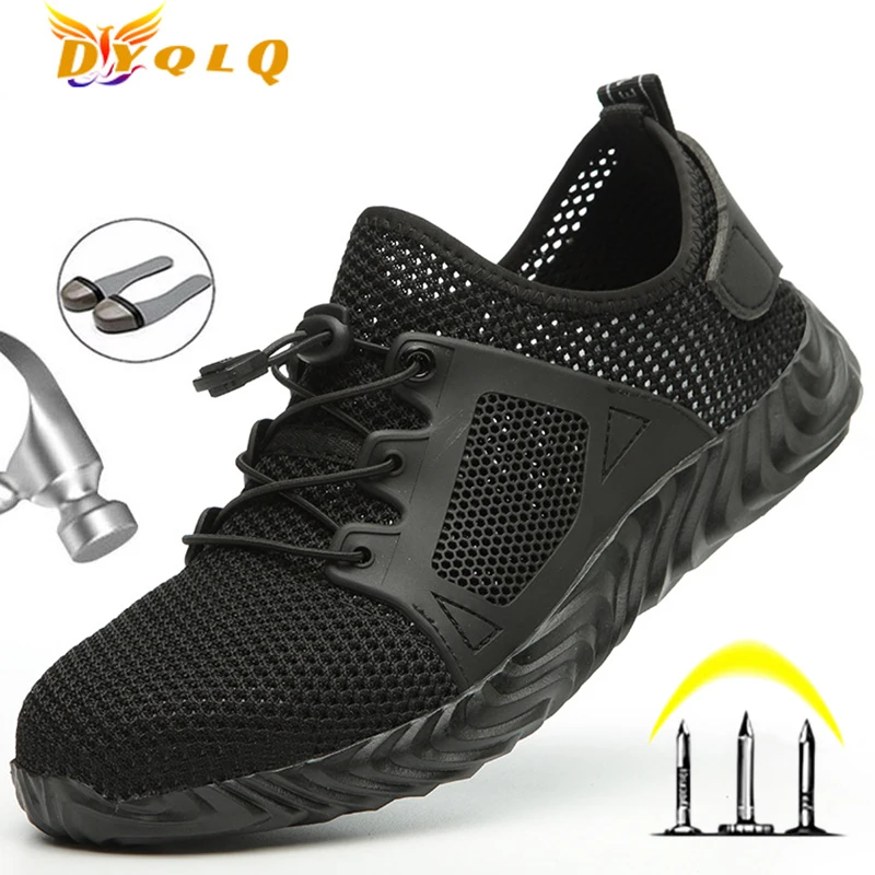 

Men's Shoes 2022 Safety Shoes Indestructible Shoes Men Women Work Sneakers Puncture-Proof Steel Toe Work Shoes