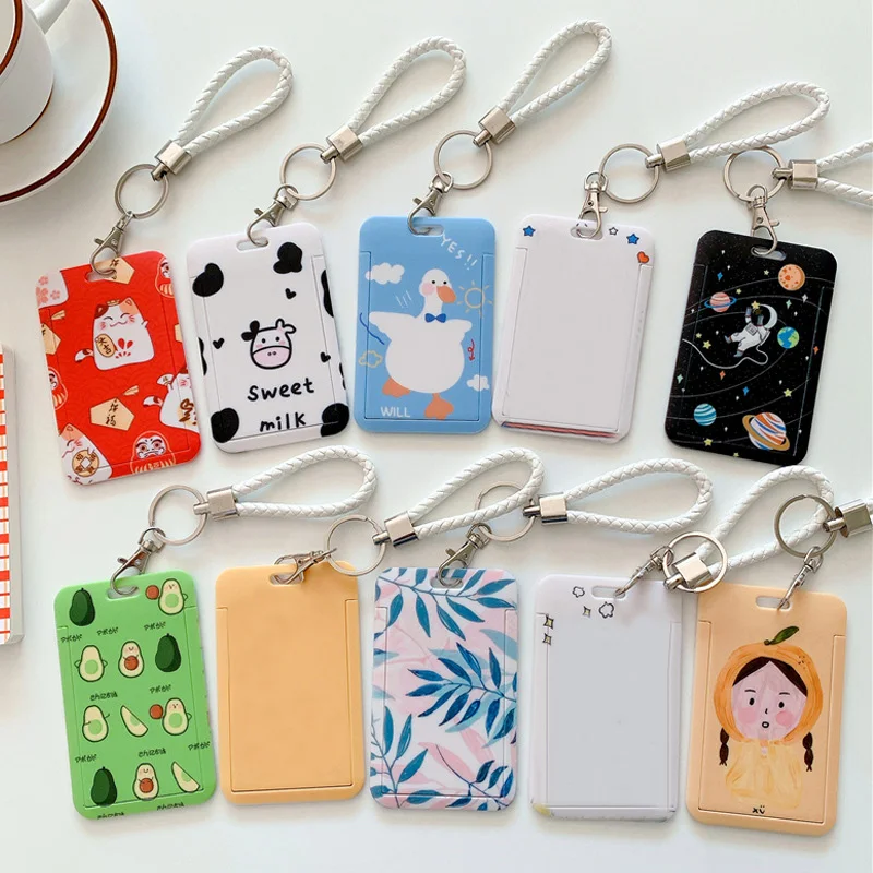

Waterproof Cartoon Plastic Card Cover Women's Kids Bus Credit ID Name Business Working Bank Card Badge Holder Protective Cover