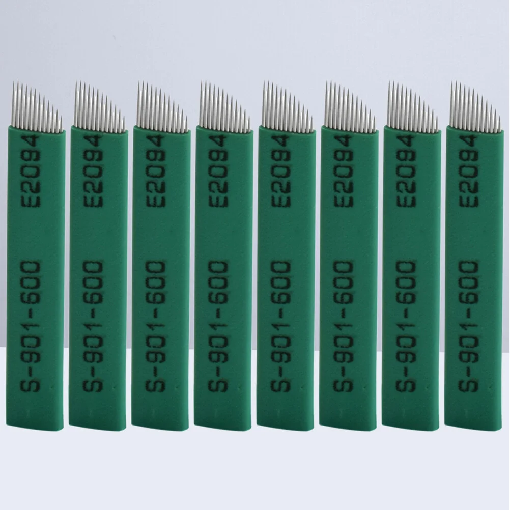 

50PCS Eyebrow Needle Blades Microblading Needles For Manual Microblading Pen Supplies ( Green )