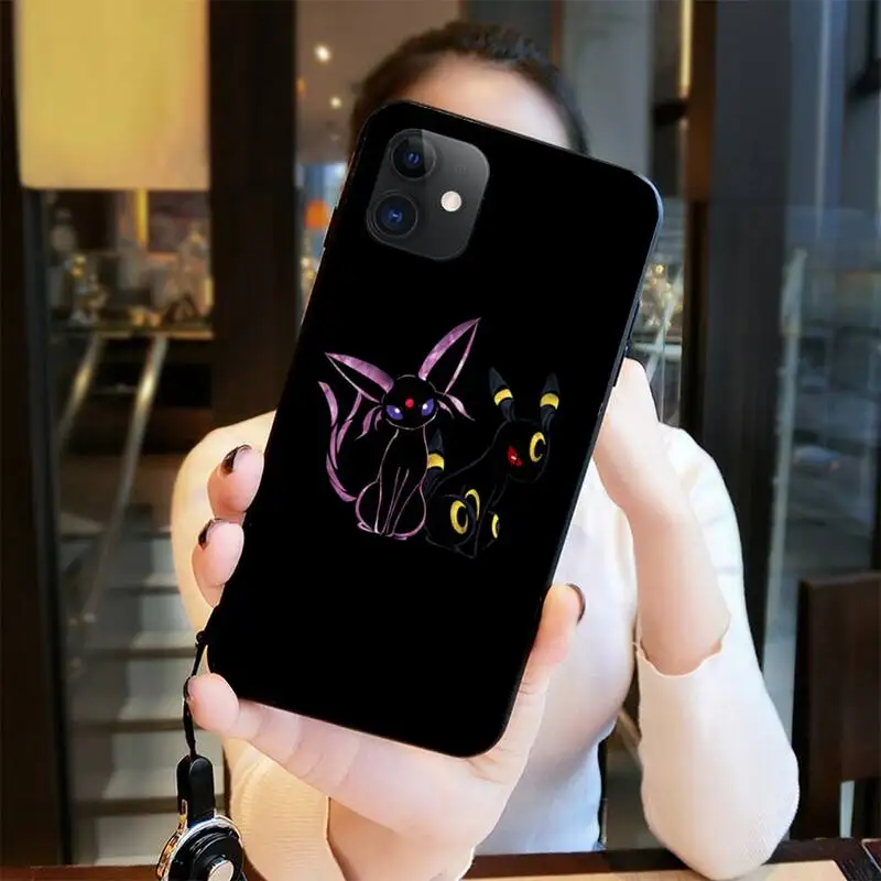 Милый чехол для телефона Pokemon Eevee iphone 13 12 11 Pro Max Mini XS 8 7 Plus X SE 2020 XR |