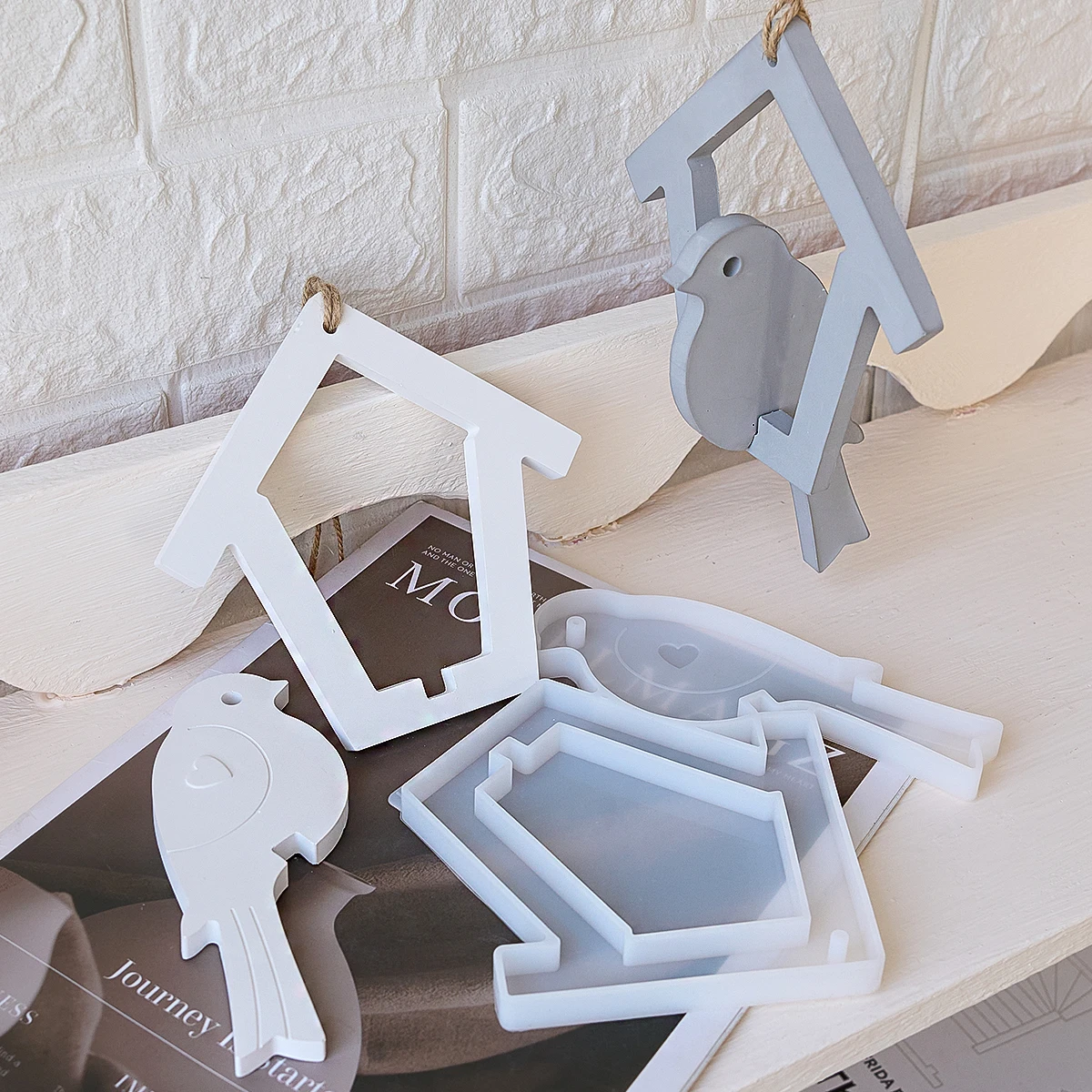 Украшение в виде птицы силиконовая форма милый дом птица подвесное здание сделай