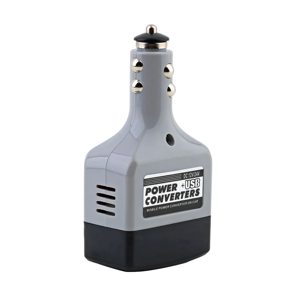 

Автомобильное зарядное устройство, автомобильный адаптер для Iphone Huawei Sumsang к AC 220V DC 12V/24V Power + usb TS зарядка