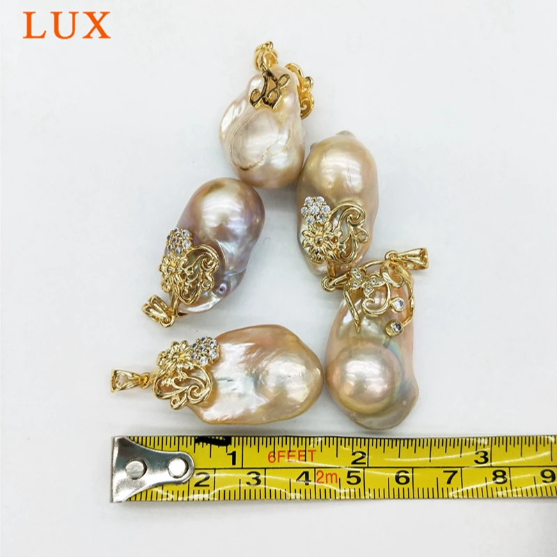 Женское Ожерелье с крупным жемчужным огненным шариком подвеска большим