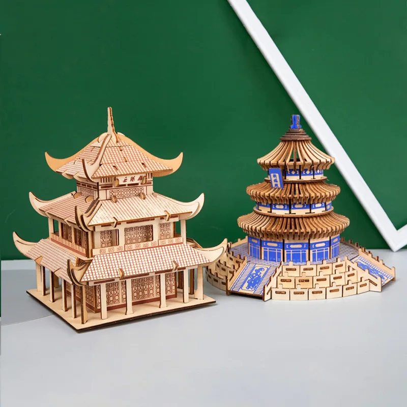 

Set up wooden 3d Jigsaw Puzzle Manual DIY decompression adult toys set gifts wholesale