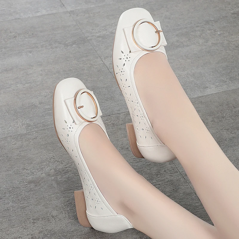 DIMANYU Daily Shoes Women 2023 New Genuine Leather Women's Spring Shoes Large Size 41 42 43 Slip-on Women Shoes