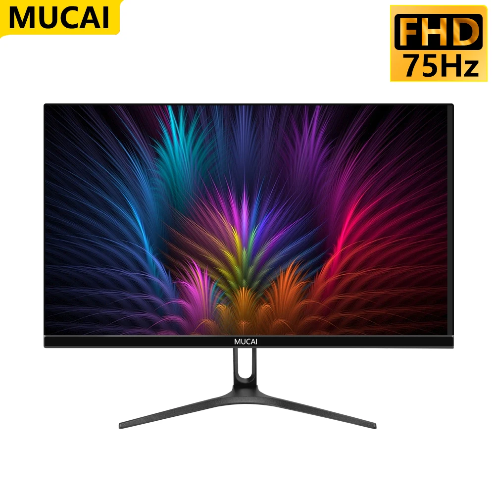 

MUCAI N240E 24 Inch Monitor Office Gaming Computer Display FHD 1080P MVA Light Screen HDMI-compatible VGA Power Por 1920*1080