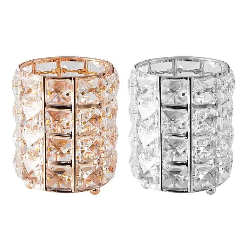 

Crystal Makeup Brush Holder Test Tube Eyebrow Pencil Organizer Portable Cosmetic Storage Box Cylinder Crystal Makeup Holder