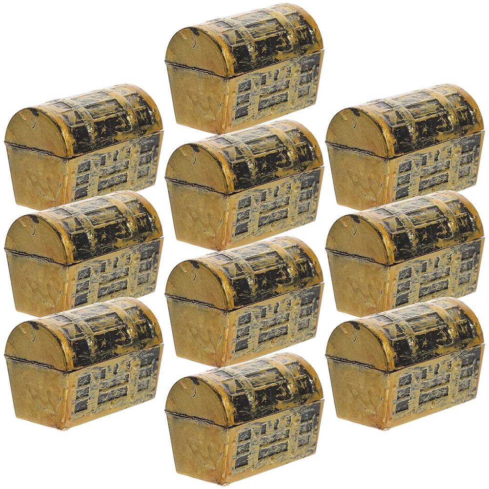 

10pcs Miniature Treasure Chests Mini House Decorative Treasure Models