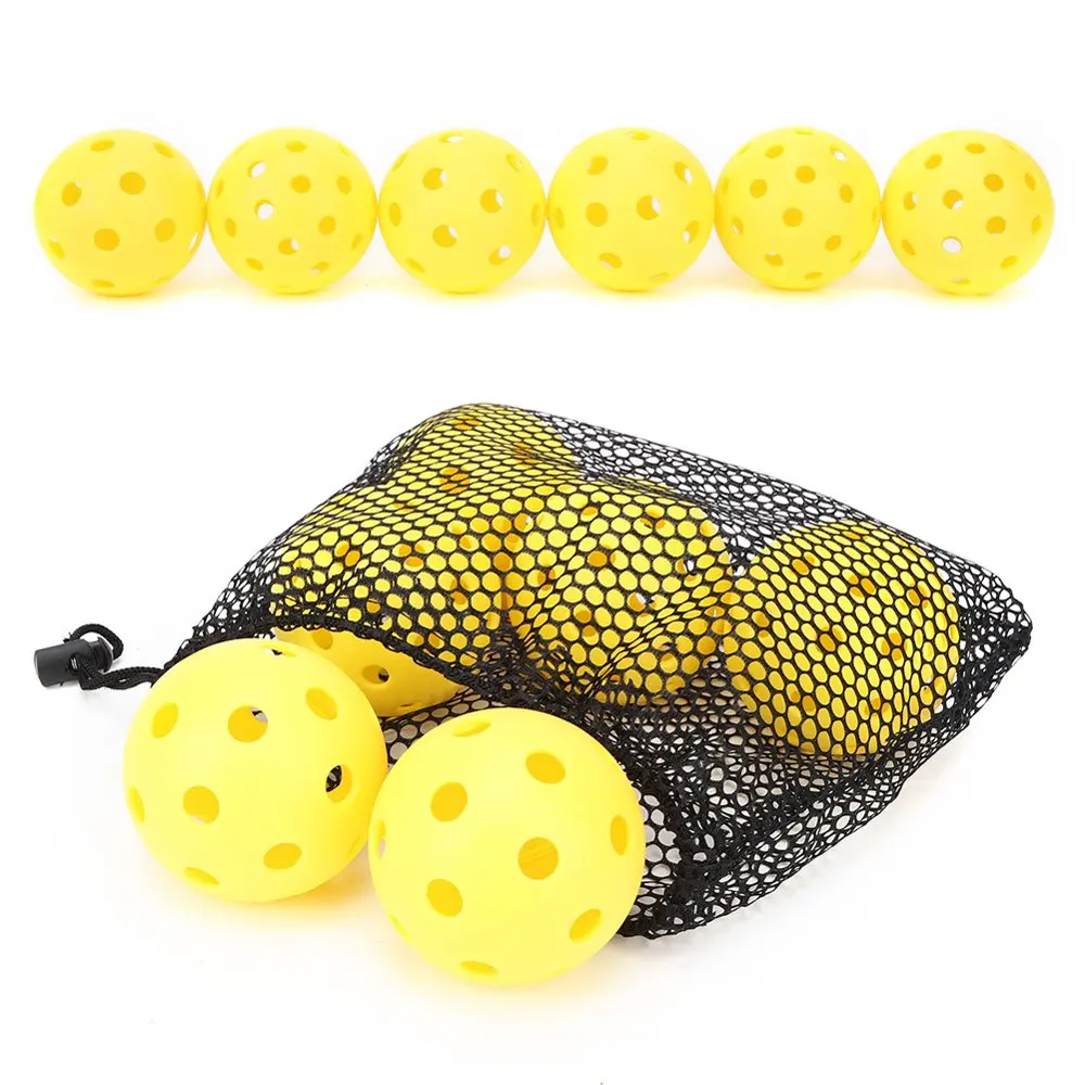 Outdoor Pickleball Balls Specifically Designed and Optimized  Pickleball Yellow 6-Pack