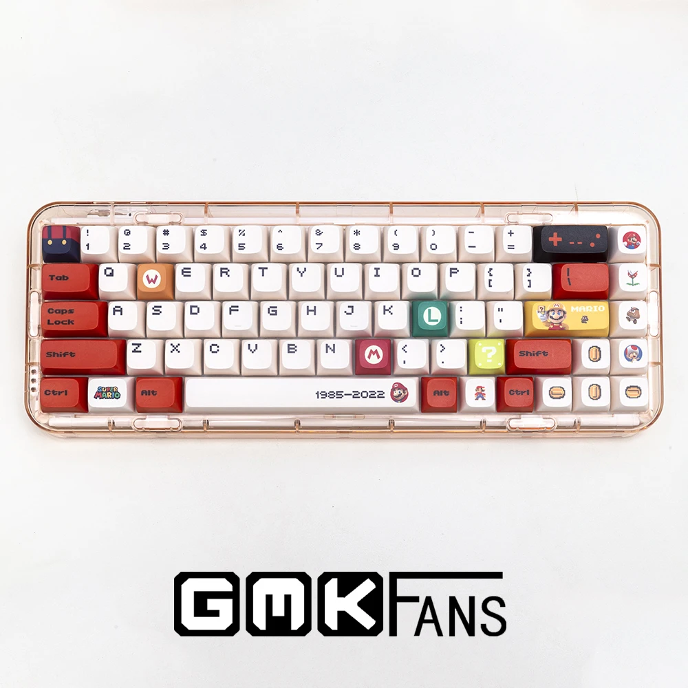 

GMKfans 144 Keys/Set Famicom XDA Profile PBT DYE-SUB MX Switch Cute Keycap for Gaming Mechanical Keyboard DIY Custom Red Keycaps