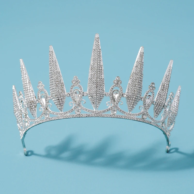 

Готическая Ослепительная серебряная тиара, насыщенная благородной атмосферы, предназначенная для женских важных событий, свадьбы
