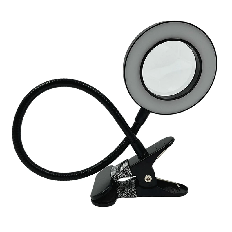 Clip-Type Led Magnifying Glass Non-Slip Equipment Clamp Portable Desk Lamp
