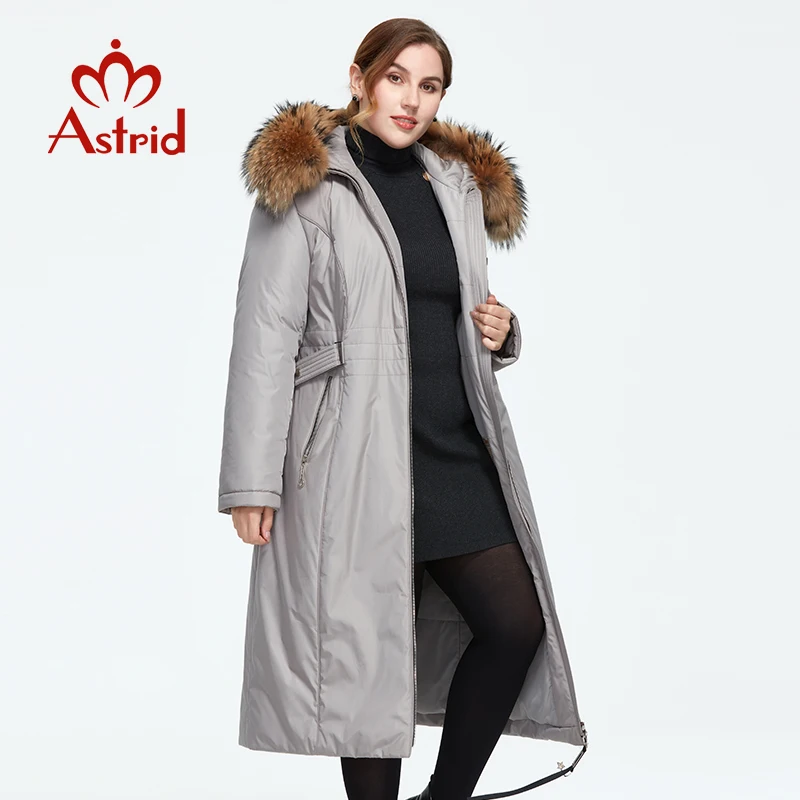 Astrid 2022 New Winter Women's coat women long warm parka Thick Jacket with raccoon fur hood Plus Size female clothing AT-3570