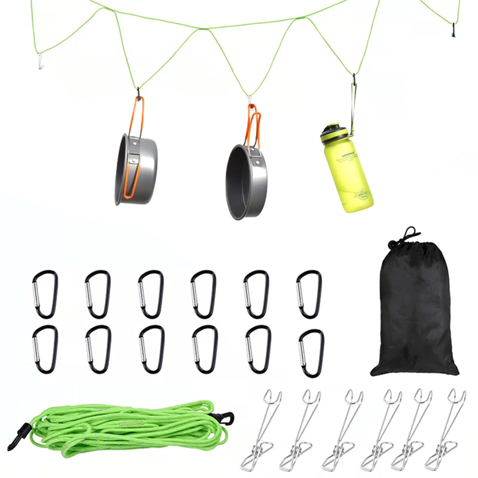 

Outdoor Camping Rope Outdoor Lanyard Outdoor Equipment Tent Lanyard Travel Hanger Clothesline Camping Essentials For Camper