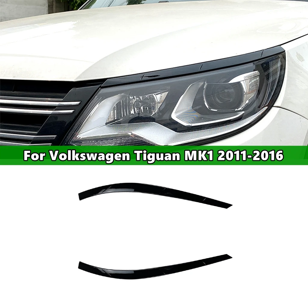 

2 шт., накладки на передние фары для Volkswagen VW Tiguan MK1 2011 2012 2013 2014 2015 2016