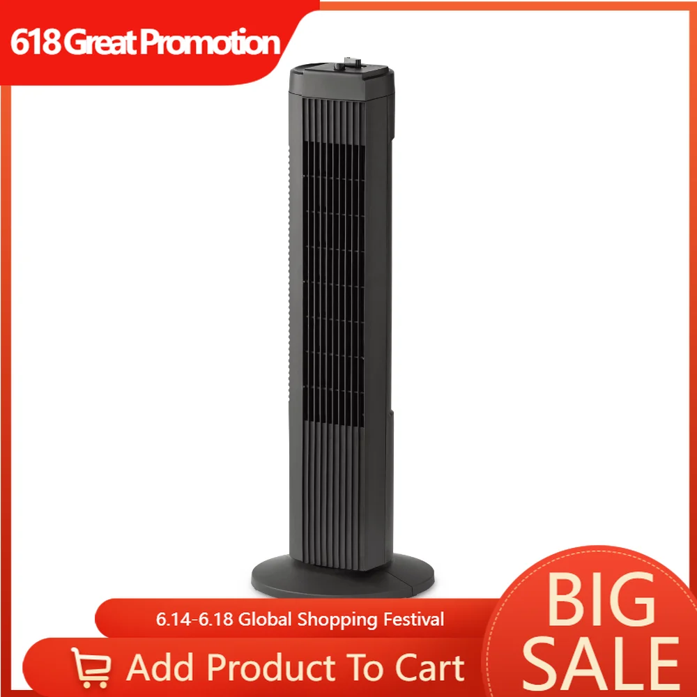

28" 3-Speed Oscillating Tower Fan, FZ10-19MB, Black free shipping