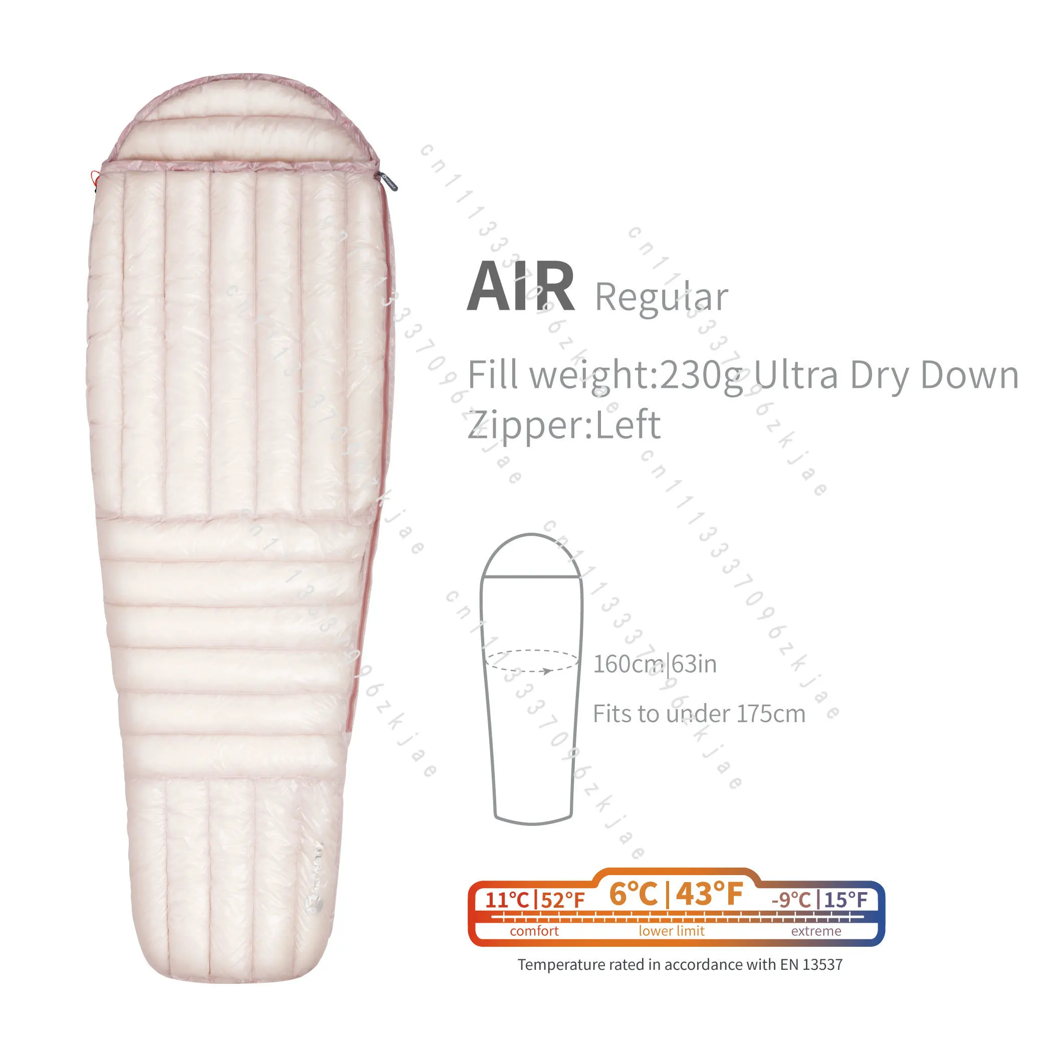 Фото Спальный мешок AIR 10D 800FP Ultra Dry Down: ультралегкий, для кемпинга, походов, туризма, активного отдыха, нейлоновый, с наполнителем из утиного пуха №2