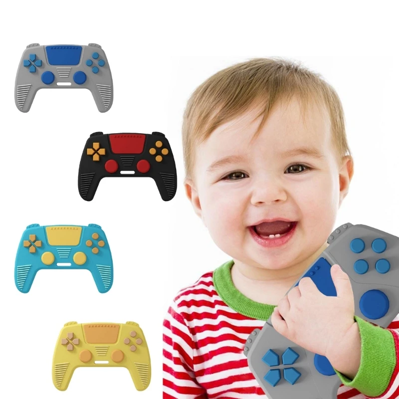 

Улучшенный игровой контроллер для детей, Прорезыватель для зубов, силиконовая игрушка для прорезывания зубов для геймеров, родителей и будущих геймеров, крутые игры для детей