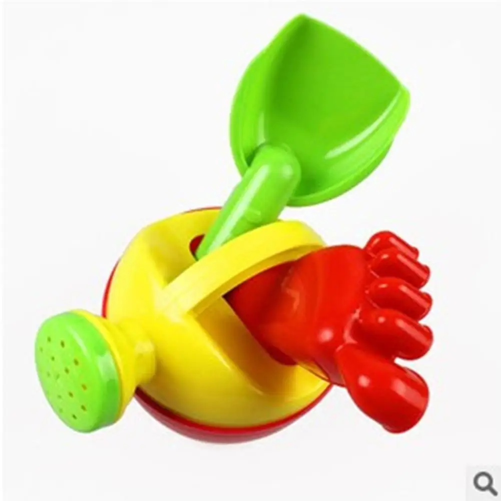 

3 Pieces Children Beach Toy Set Sprinkler Shovel Footprint Fun Time Baby Play Water Sand Tools Puzzle Beach Toys Random Color
