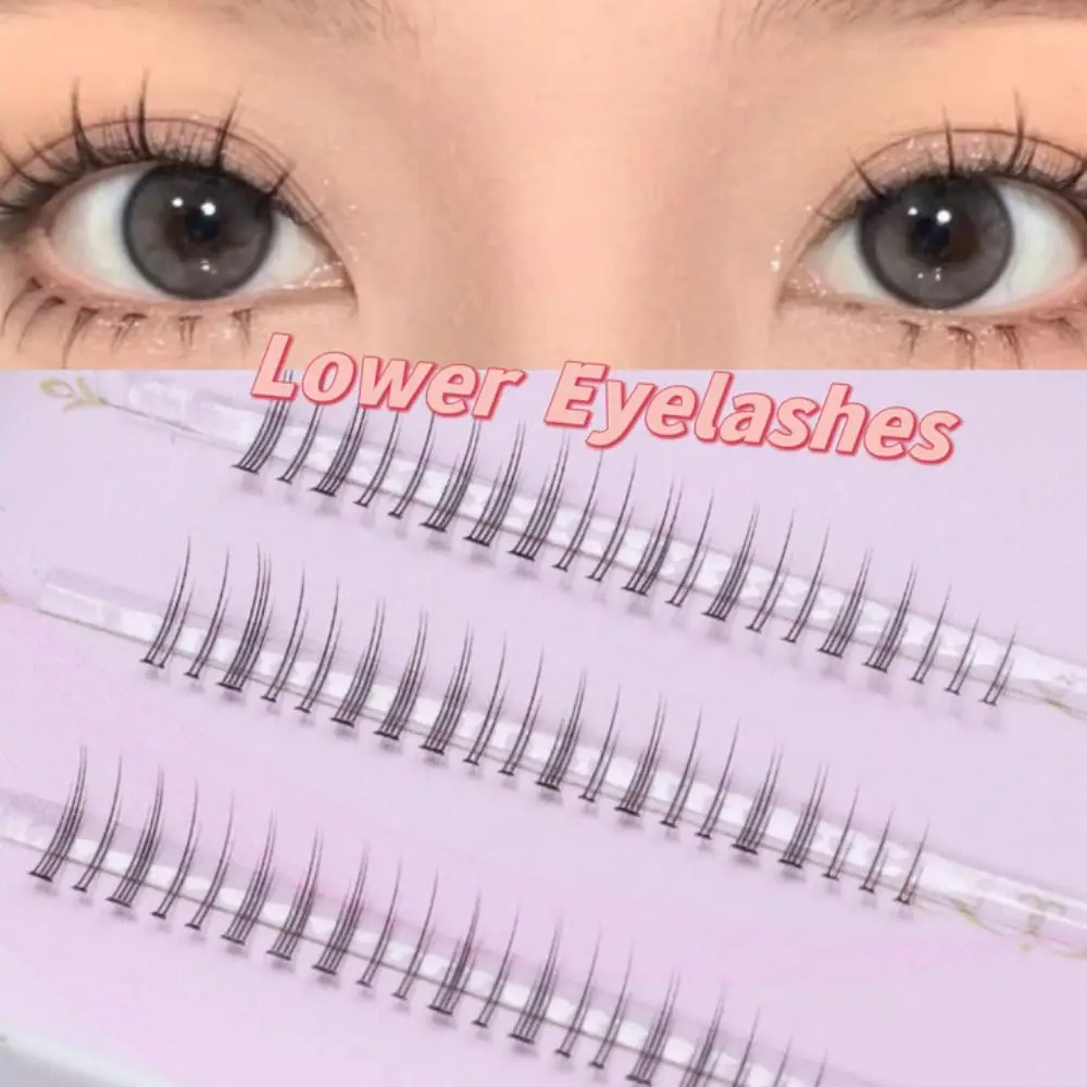 

Transparent Stems Thai Lower Lashes 7mm Natural Eye Makup Tool Segment Cluster Eye Lashes Handmade Eyelash Extension