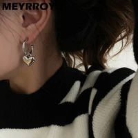 meyrroyu 2022 new cute love heart stud earrings for women girl luxury fashion trendy ear jewelry party gift aretes de mujer