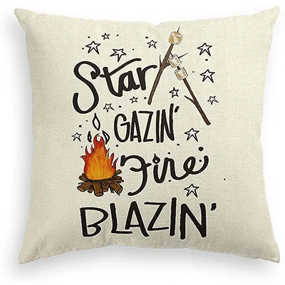 Наволочка для подушки с рисунком кемпинга льняная квадратная наволочка подходит