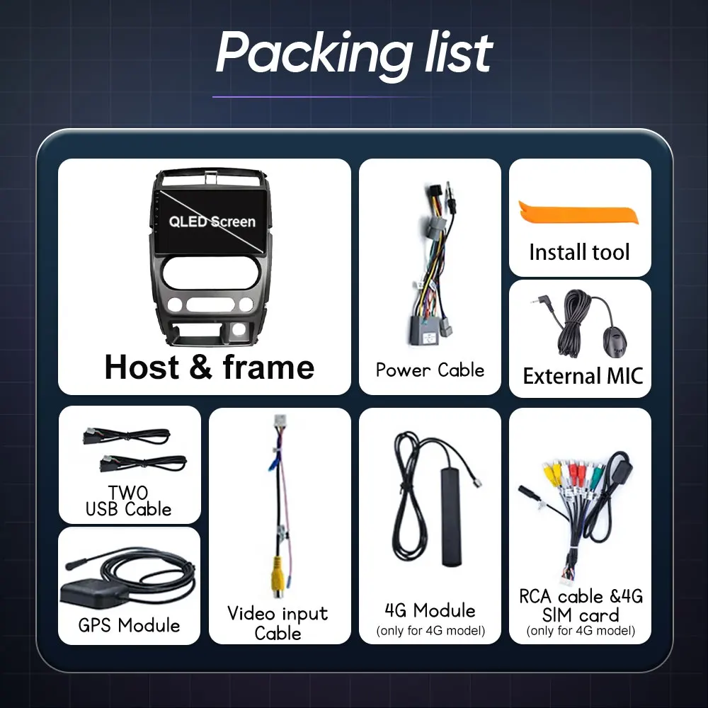 Автомобильное радио Android 14 Carplay для Suzuki Jimny 3 2005-2016 2017 2018 2019 Мультимедийный плеер GPS