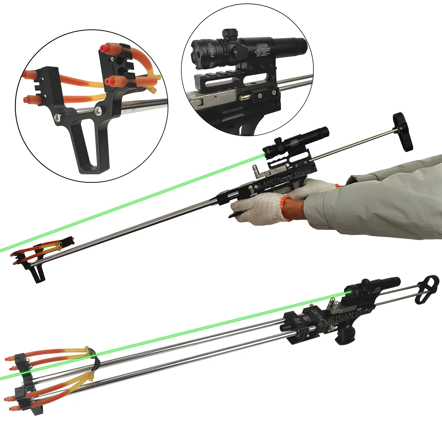 

New Outdoor Hunting Slingshot Professional Power Shooting Slingshot High Quality Laser Aiming Wild Hunting Tools