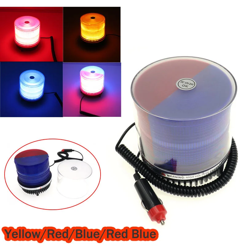 

12 В/24 В аварийная вспышка для крыши, аварийный свет, Автомобильный светодиодный вращающийся маячок постоянного тока, светодиодный стробоск...