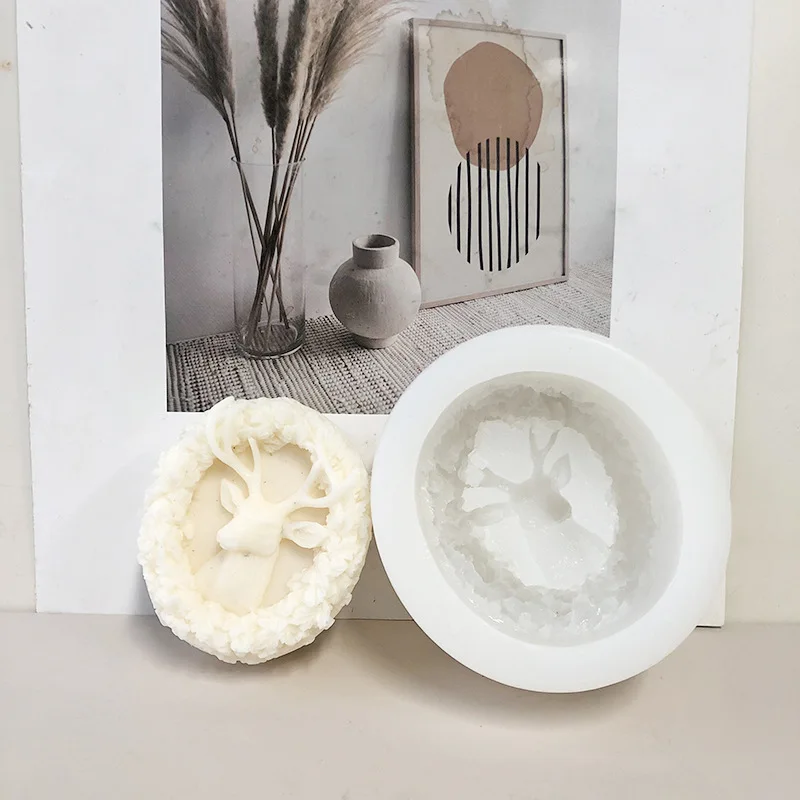 Силиконовая форма для мыла и свечи ручной работы в виде оленя