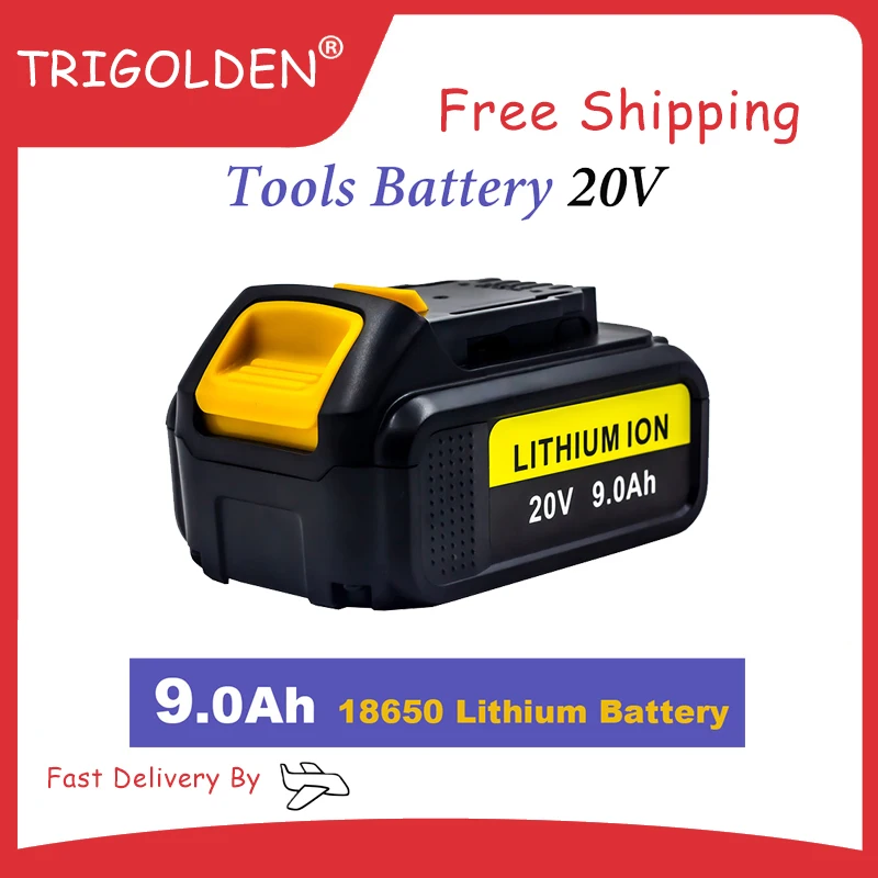 

Latest Upgraded Battery for DeWalt 20V 9000mAh Rechargeable Battery with LED for DCB205 DCB204-2 DCB206 Replacement Battery