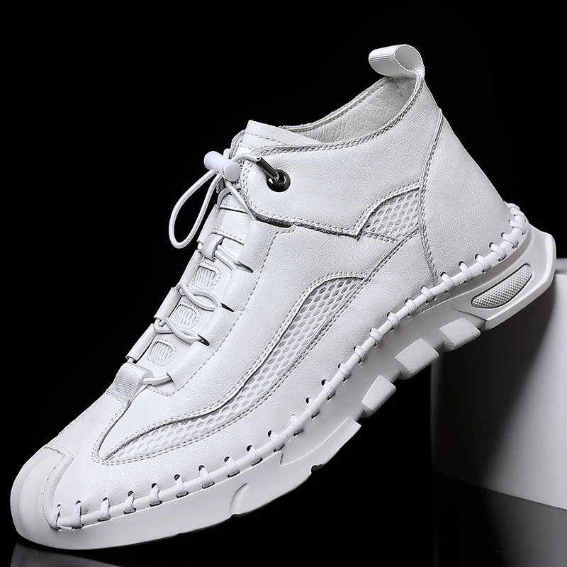 

Сандалии мужские с кожаным носком, Уличная обувь для отдыха и спорта, пляжная обувь, лето