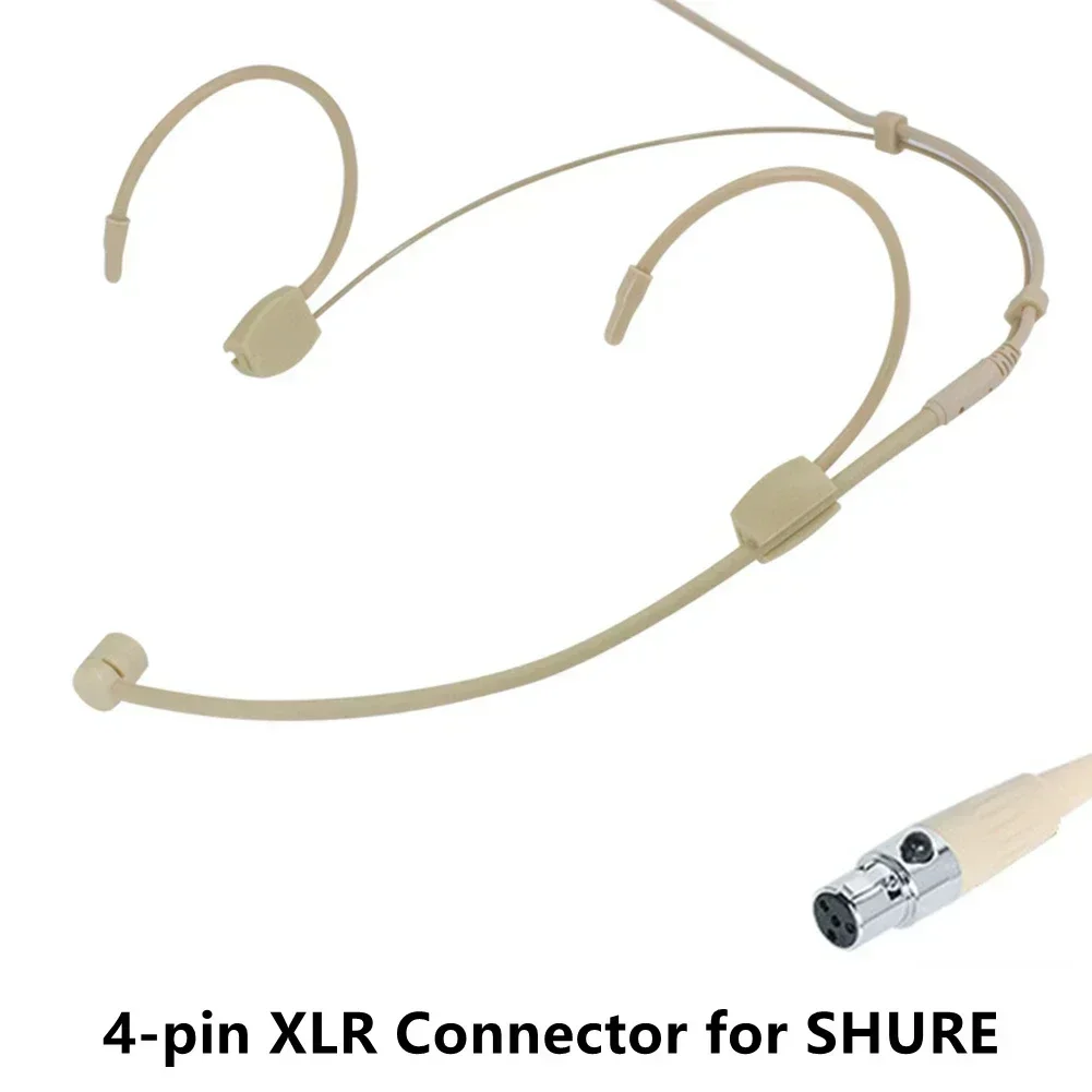 Профессиональный однонаправленный XLR 4-контактный головной микрофон-гарнитура