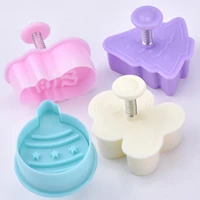 4pcs embossing mold plastic pastry fondant biscuit mold multi style diy baking accessories
