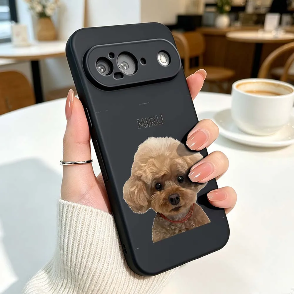 Фото Черный мягкий силиконовый чехол Miru Brown Poodle для Google Pixel 6 6A 7 7A 8 8A 9 10 10A Pro XL 2024 5G №4