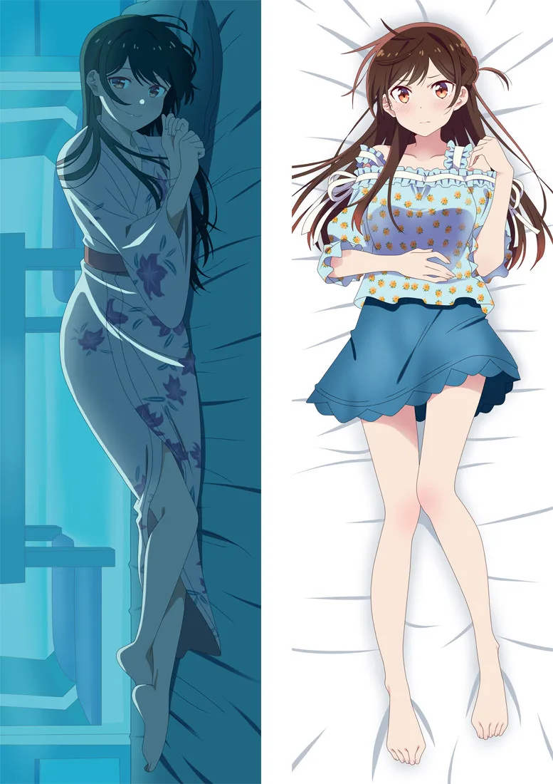 

180cm Rent-A-Girlfriend Pillowcase Cartoon Otaku Hugging Body Pillow Case Moegirl Character Dakimakura Customize Pillow Gift