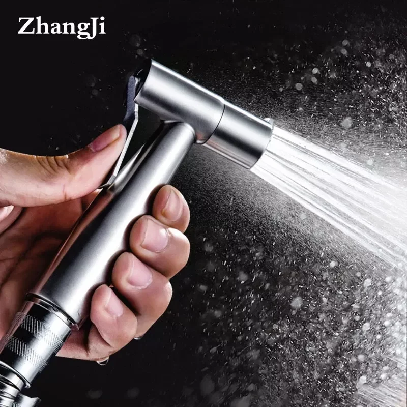

Zhangji Stainless Steel Bathroom Handheld Spray Bidet Sprayer Set kit Toilet women Bidet faucet Multifunctional Rinse Nozzle