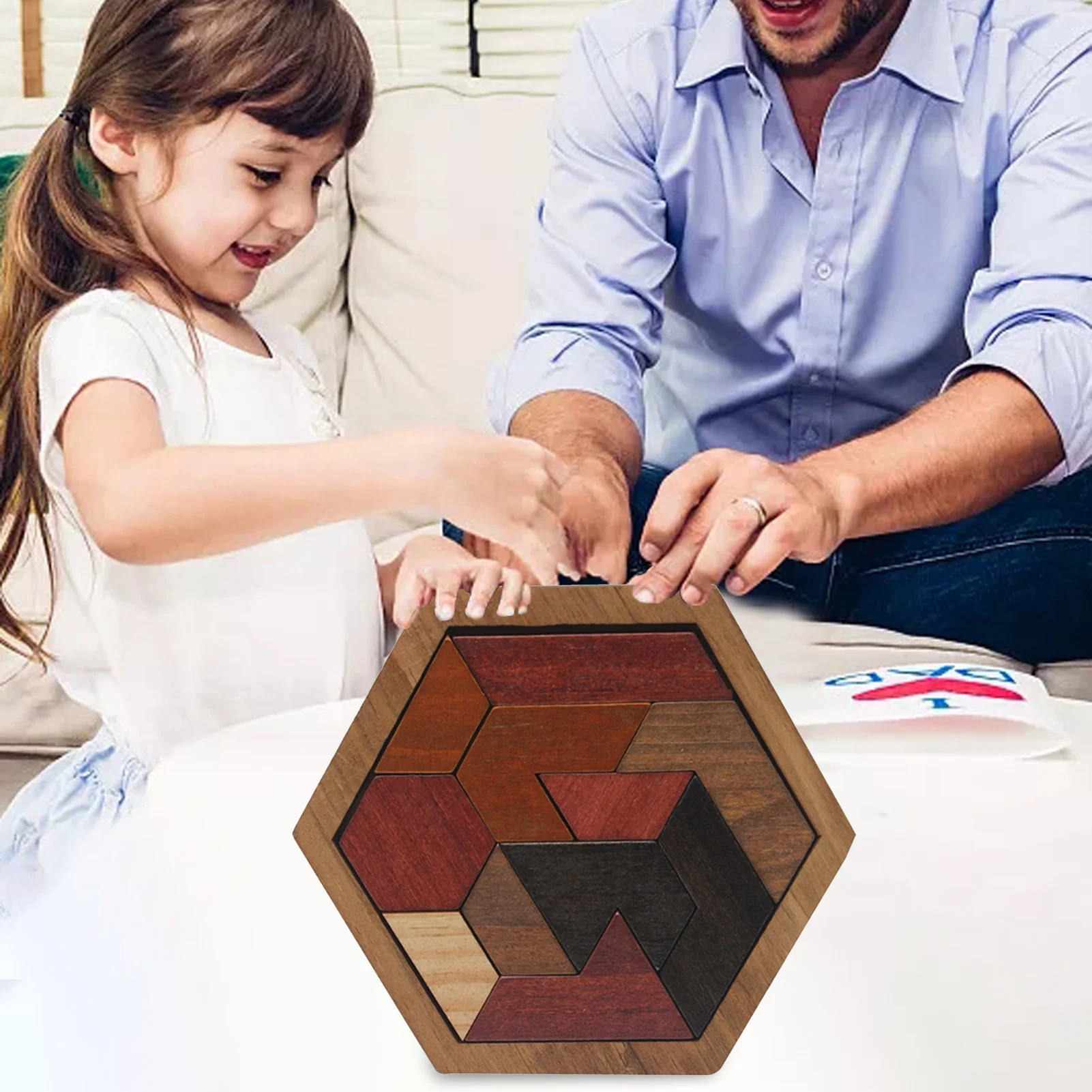 

Шестигранная головоломка игра Геометрия Форма блоки игрушка Деревянный головоломка головоломки развивающий подарок для малышей детей 11 б...