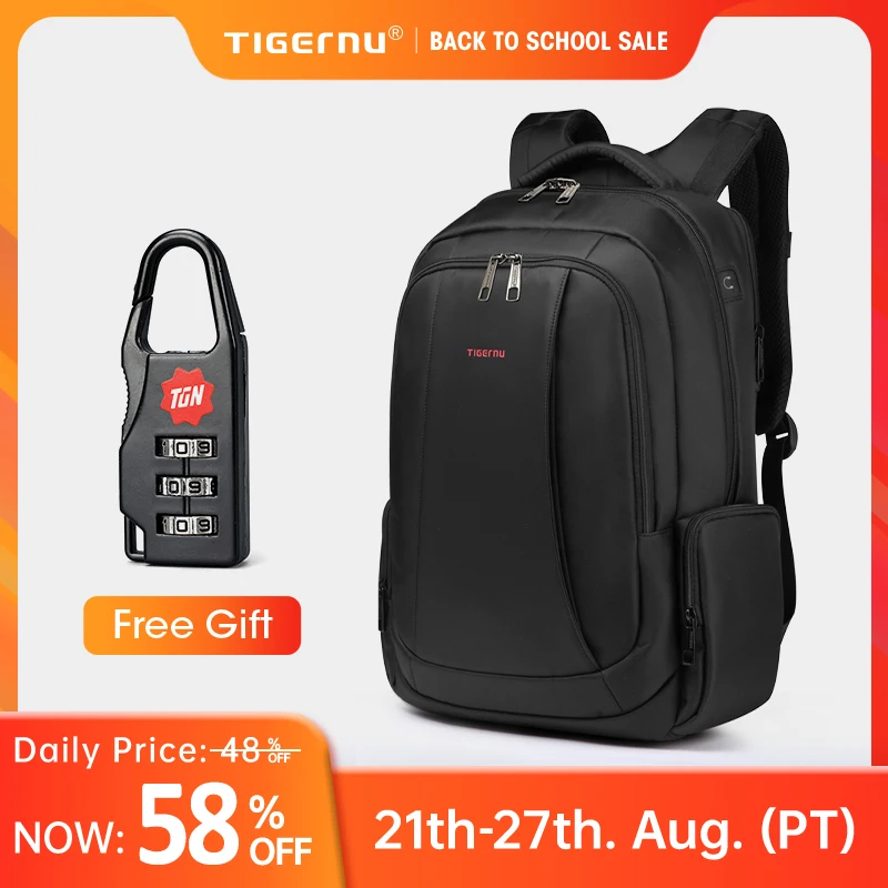 Lifetime Warranty Men's Backpack 14 15.6 17.3inch Laptop Backpack Bag For Men Anti Theft School Backpack Male Travel Bag Mochila