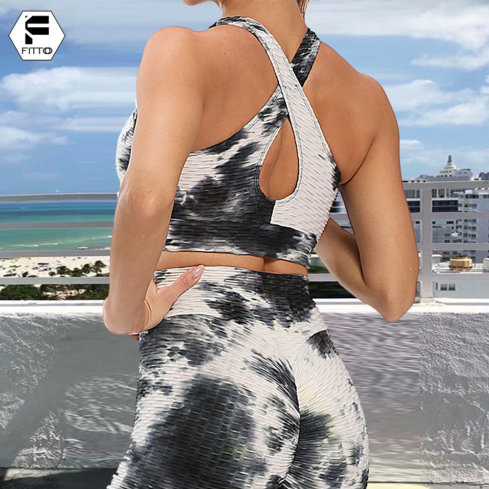 

Женские комплекты для фитнеса и йоги, новейшие текстурированные спортивные костюмы с высокой талией, бюстгальтеры для тренировок в тренаже...