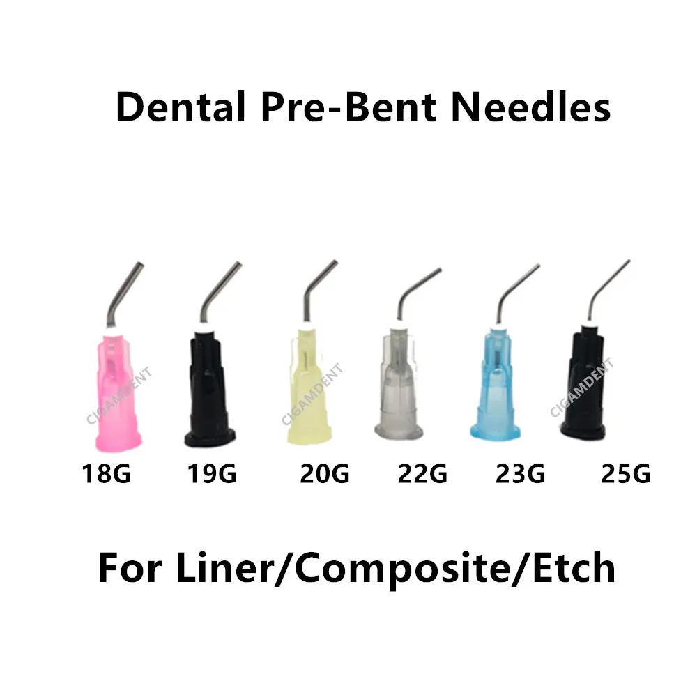 

500Pc Dental Flowable Composite Flow Resin Acid Etching Gel Applicator Delivery Tips Dispensing Syringe Irrigation Needle Tip