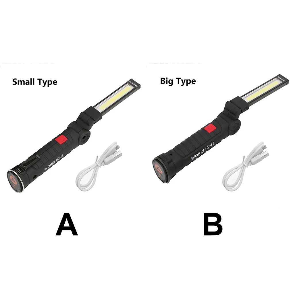 

Фонарь 600 лм IPX6 Водонепроницаемый складной ручной фонарик Регулируемая портативная работа светильник S Встроенный аккумулятор мАч