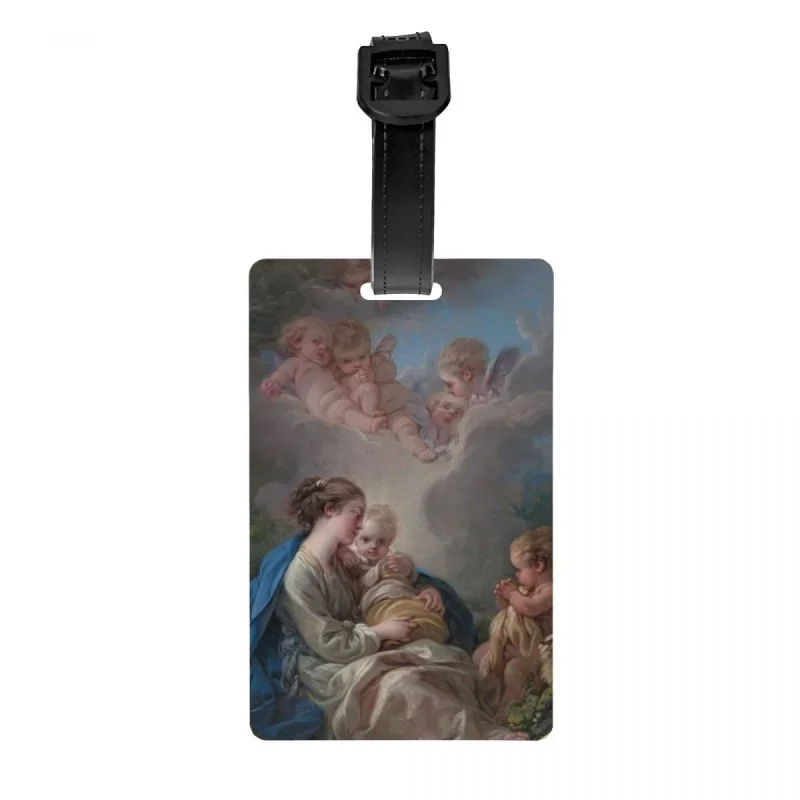 

Virgin And Child With Angels Luggage Tags Custom Oil Painting French Painter Baggage Tags Privacy Cover Name ID Card