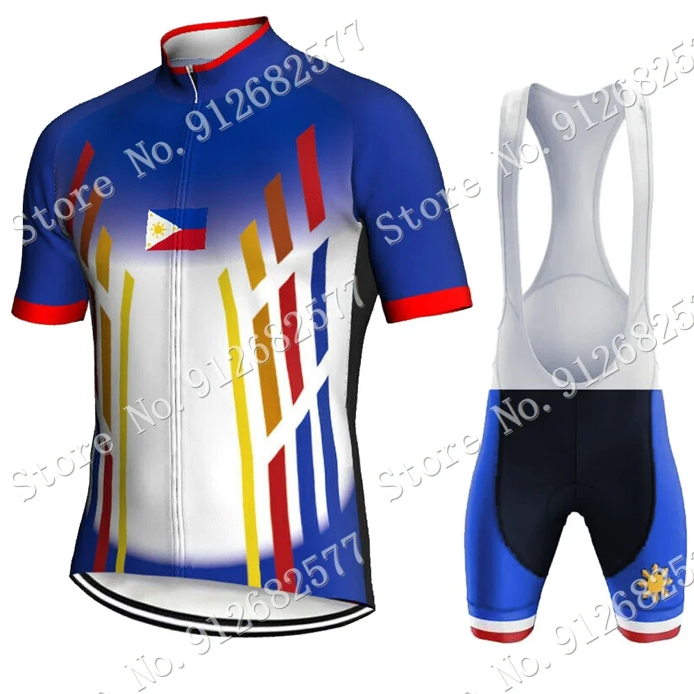 Командный Филиппинский велосипедный комплект из джерси 2024 одежда для шоссейного